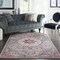 Homeroots 4 x 6 ft. Gray & Pink Medallion Area Rug 385519 - alternate 4